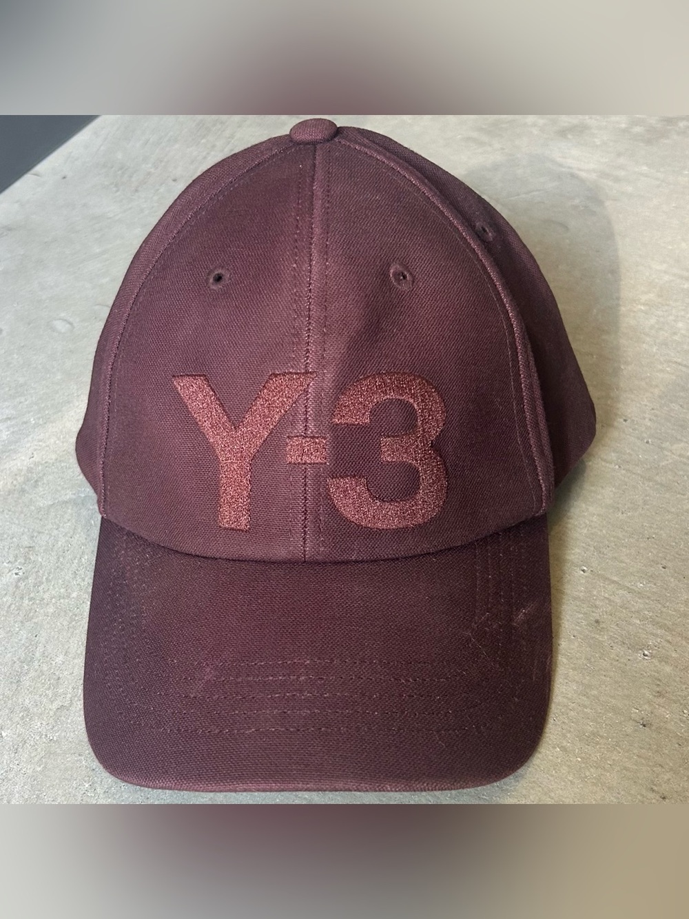 Y-3 Adidas Yohji Yamamoto cap hat Adult Adjustable Strapback OSFM Burgundy Rare